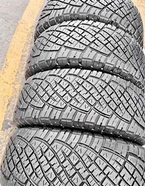 4 X 255/60/18 General grabber A/T tyres for Amarok & Navara with sufficient thread