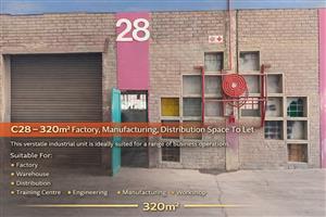 C28 – 320m² Factory, Manufacturing, Distribution Space To Let