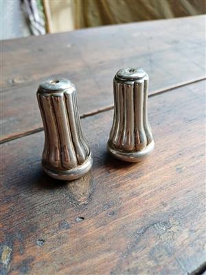 Vintage Silver-Plated Salt & Pepper Shakers (Heavy Set)