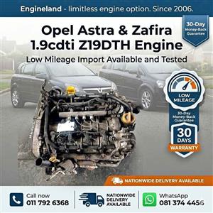 Opel Astra, Zafira 1.9cdti Z19DTH engine