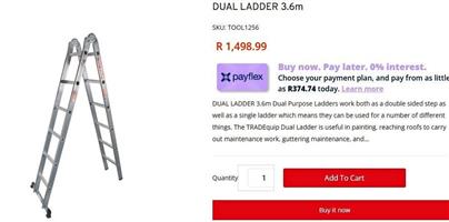 Tradequip Aluminium Folding Ladder