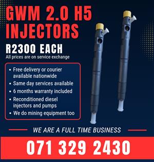 GWM 2.0 INJECTORS FOR SALE WITH WARRANTY 