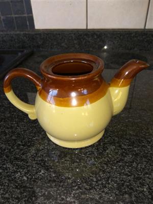 Brown and beige teapot