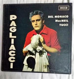 Pagliacci box set of 2 records plus book 