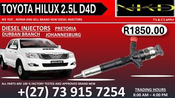 Fuel Diesel Injectors Toyota Hilux 2.5L 