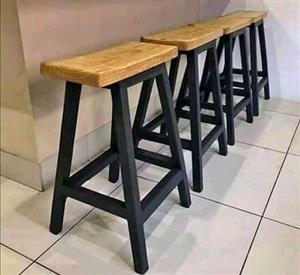 Wooden stools seats and tables