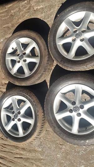 Original Run X 15 inch mags with tyres for sell