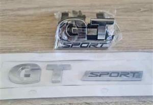 VW GT SPORT badges emblems