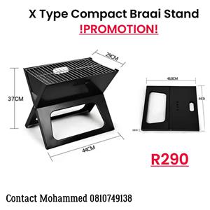 Portable Compact X Type Braai Stand Griller