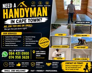  NEED A HANDYMAN IN CAPE TOWN?