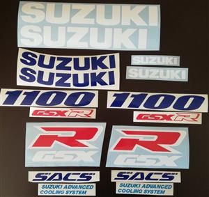 Decals sticker vinyl graphics kits for a Suzuki 1991 GSXR 1100M motorcycle