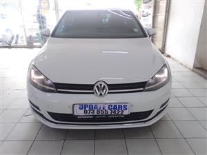 2015 VW GOLF 7 2.0 TDI RLINE AUTOMATIC  WHITE COLO SERVICE BOOK LEATHER DISEL  