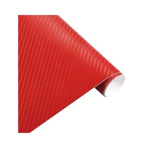 Carbon Fibre Vinyl Adhesive Sheet - Red (100x125cm)