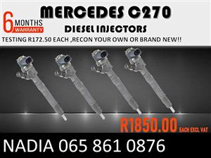 MERCEDES C270 BSCH DIESEL INJECTORS FOR SALE ON EXCHANGE OR RECON
