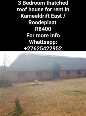  3-Bedroom Thatched Roof House on Smallholding Roodeplaat