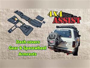 Armrests, Dashcover, Gear & Sparewheel, Toolbags, Tarps & 4x4 Canvas