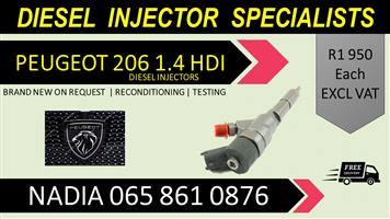 206 1,4 HDI PEUGEOT DIESEL INJECTORS FOR SALE OR TO RECON NATIONWIDE