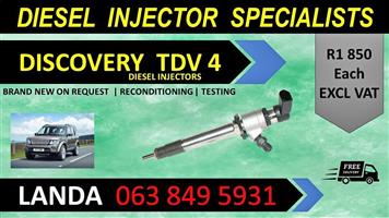 DISCOVERY TDV4 DIESEL INJECTORS FOR SALE OR RECON 