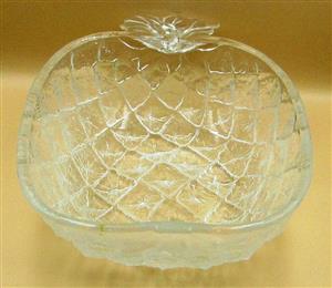 Mid Century Italian Glass Pineapple Dessert/Salad Bowl