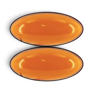 Universal Oval Orange Flashing LED Side Marker - 62x26mm (Pair)