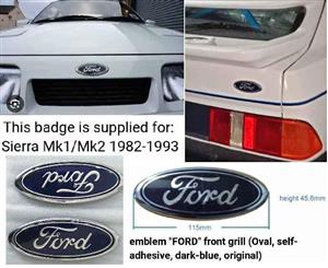 Ford Sierra front / back oval badges emblems