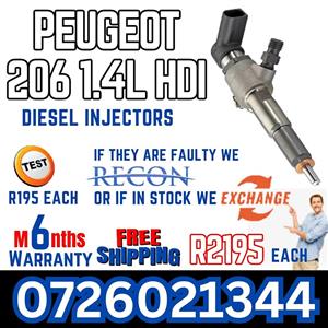 Peugeot 206 1.4L HDI diesel injectors for sale