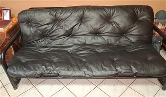 Leather sleeper couch