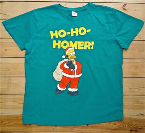 Original Simpsons Ho Ho Homer Christmas T shirt. XL.