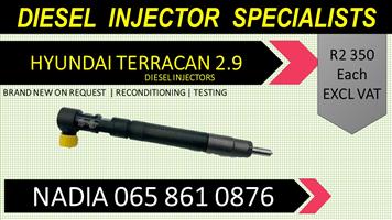 HYUNDAI TERRACAN 2.9 DIESEL INJECTORS FOR SALE OR TO RECON