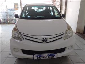 2012 TOYOTA AVANZA 1.3 WHITE COLOR  MANUAL  SPAREKEY 7 SEATER 95,000KM