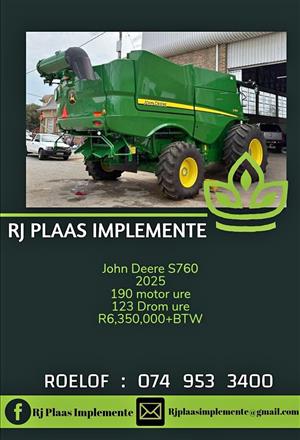 John Deere S760 stroper