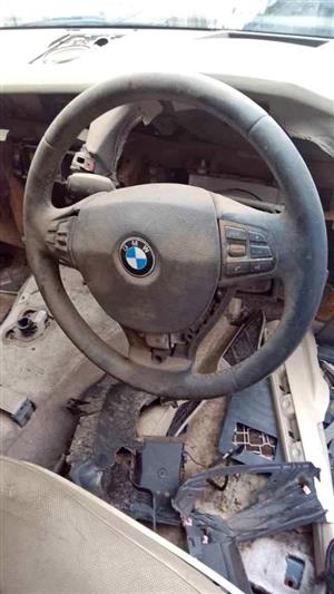 BMW 740i steering wheel