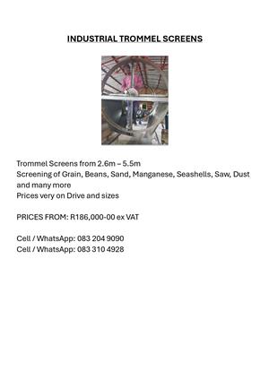 INDUSTRIAL TROMMEL SCREENS