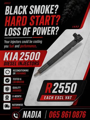 KIA 2500 DIESEL INJECTORS FOR SALE OR RECON