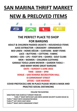 SAN MARINA THRIFT MARKET - PRELOVED AND NEW ITEMS ON SALE 