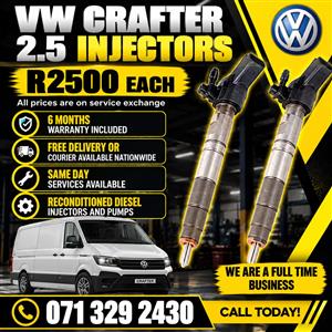 VW CRAFTER 2.5 INJECTORS FOR SALE WITH WARRANTY INCLUDED 