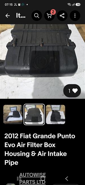 Looking for Air filter box/housing for Fiat Punto 1.2 active 