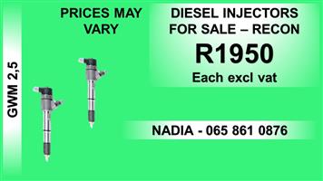 GWM 2.5 DIESEL INJECTORS FOR SALE OR TO RECON WITH WARRANTY