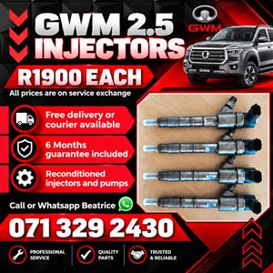 GWM 2.5 INJECTORS FOR SALE WITH WARRANTY INCLUDED 