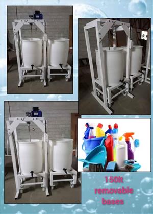 150lt DETERGENT MIXING MACHINES WITH 2 REMOVABLE BASES, 