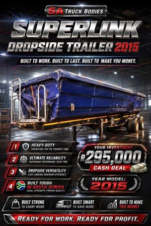 SA Truck Bodies Superlink Dropside Trailer  2015 Model