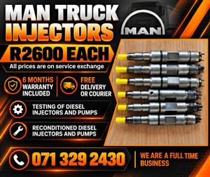 MAN TRUCK INJECTORS FOR SALE WITH WARRANTY INCLUDED 