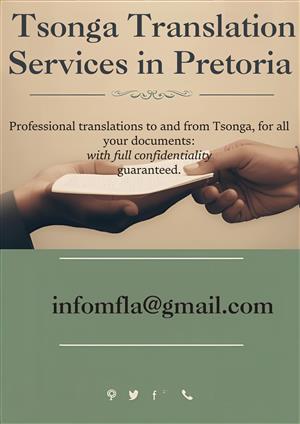 Tsonga-English and Vice Verse Translation Service