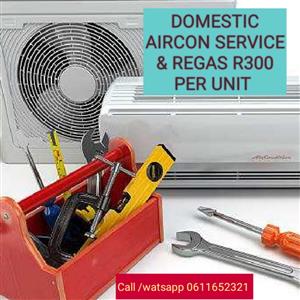 AirconditioningServicing and regassingR300 per unitDbn all areas