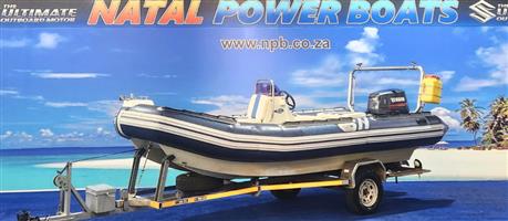 SUPERDUCK 560 CAT ON TRAILER 115 YAMAHA 