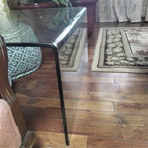 Glass square coffee table