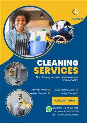 Home Cleaning, Laundry, Ironing, Yard Cleaning and other cleaning services as pe