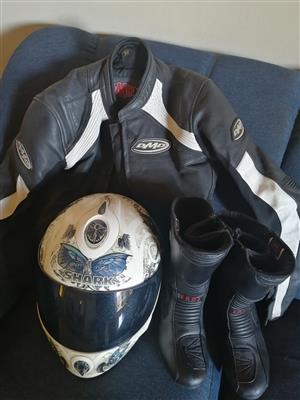 Shark Helmet, Ladies Boots, Ladies Jacket 
