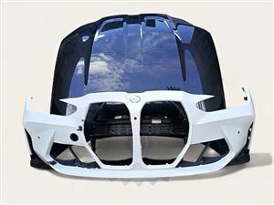 BMW M3 AND M4 G80 G82 G83 FRONT BUMPER BONNET FENDER, BUMPER SUPPORT AVAILABLE FOR SALE