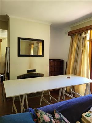 Large wooden trellis table 